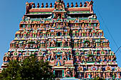 The great Chola temples of Tamil Nadu - The Nataraja temple of Chidambaram. the northern part of the enclosure below the north gopura near the Shivaganga tank. 